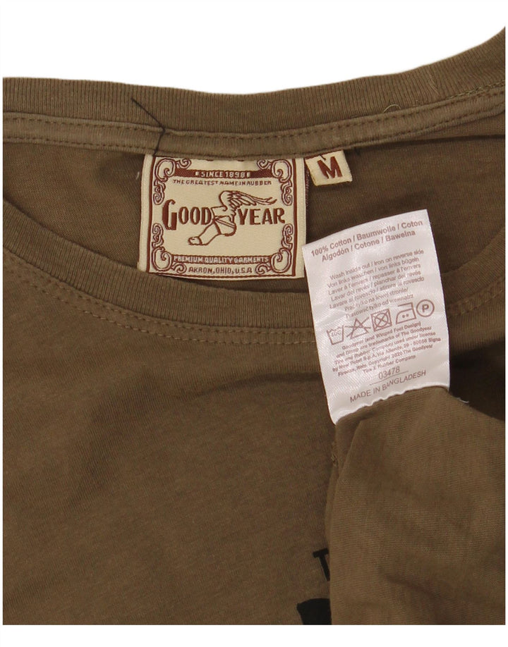 GOOD YEAR T-Shirt Graphique Homme Kaki Moyen Coton
