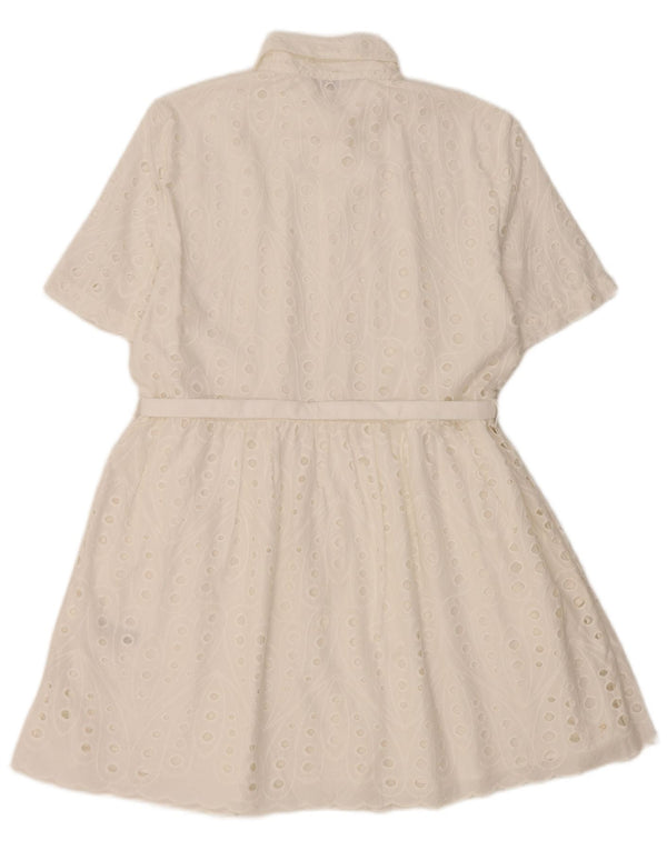 Zara Robe chemise pour femme UK 44 Blanc moyen