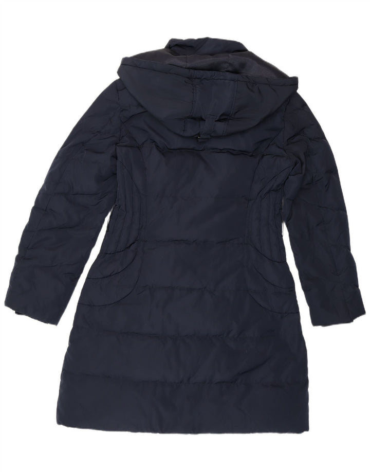 MONSOON Manteau rembourré à capuche pour femme UK 44 Bleu marine moyen Polyester