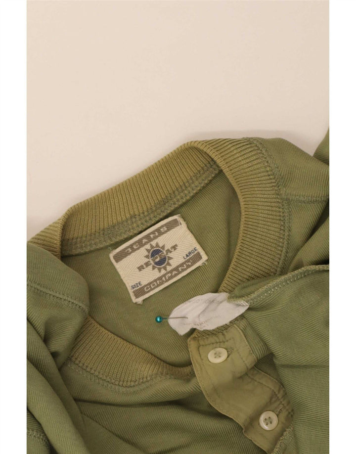 Repeat Haut Homme Manches Longues Grand Kaki Coton