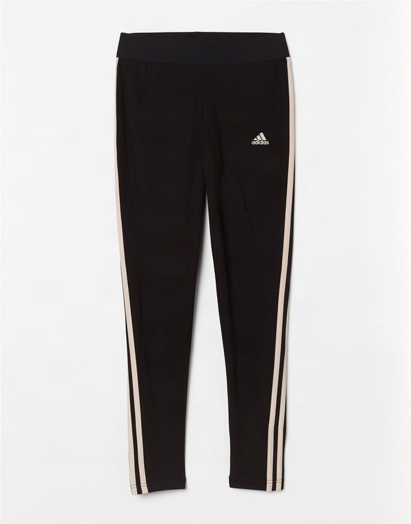 Adidas Leggings Femme UK 12/14 Coton Noir Moyen