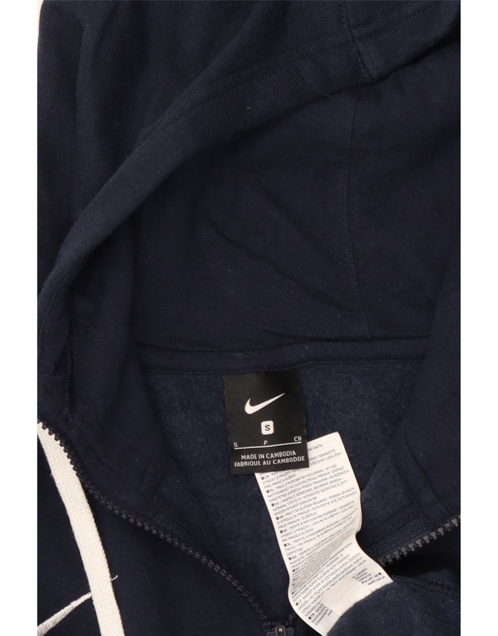 NIKE Pull à capuche zippé pour homme Petit coton bleu marine