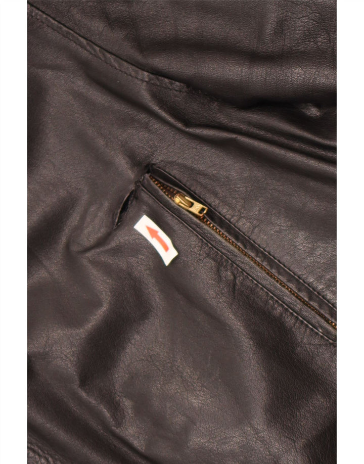 Veste en cuir homme vintage IT 52 XL Cuir noir
