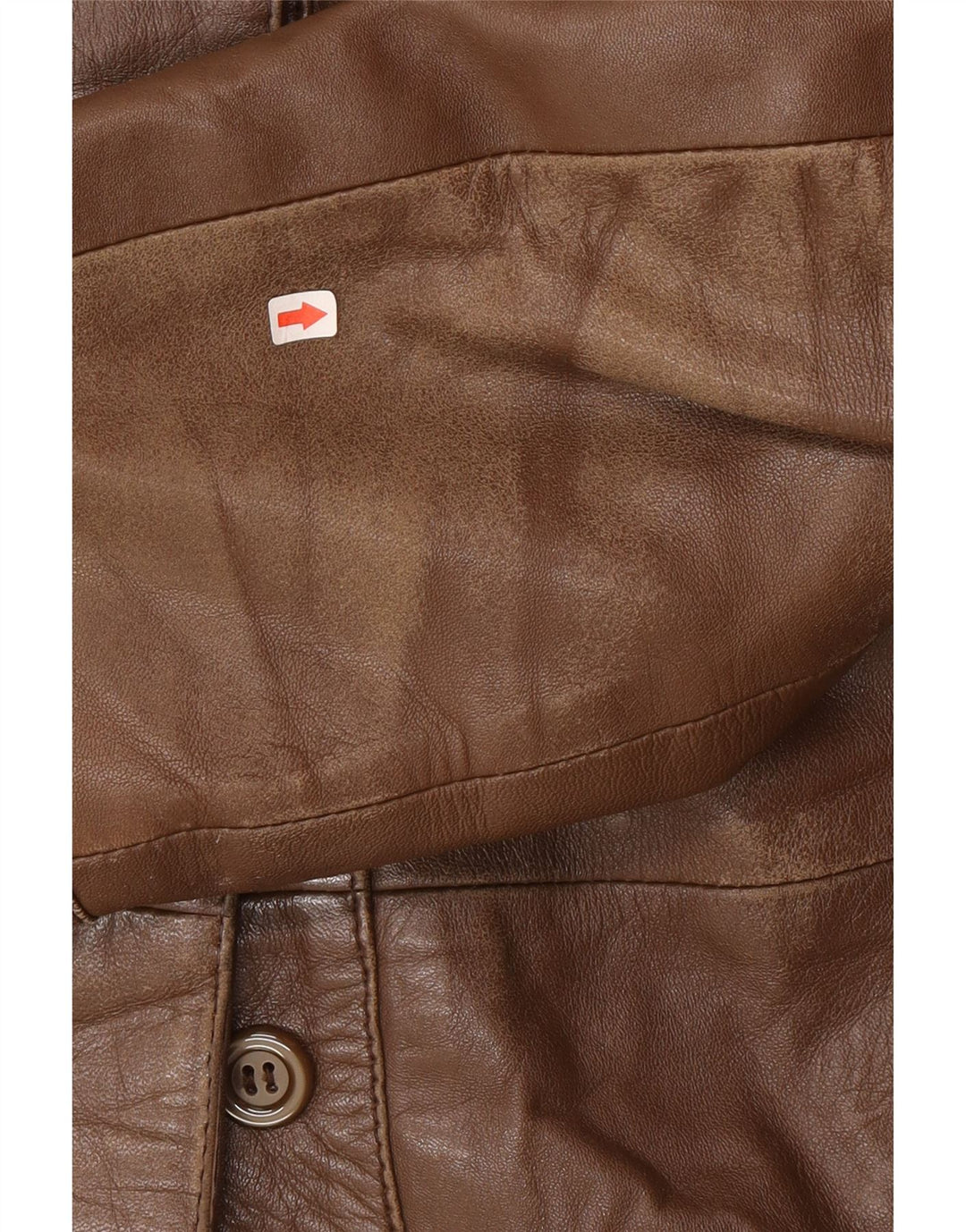 Manteau en cuir femme vintage IT 46 Grand cuir marron
