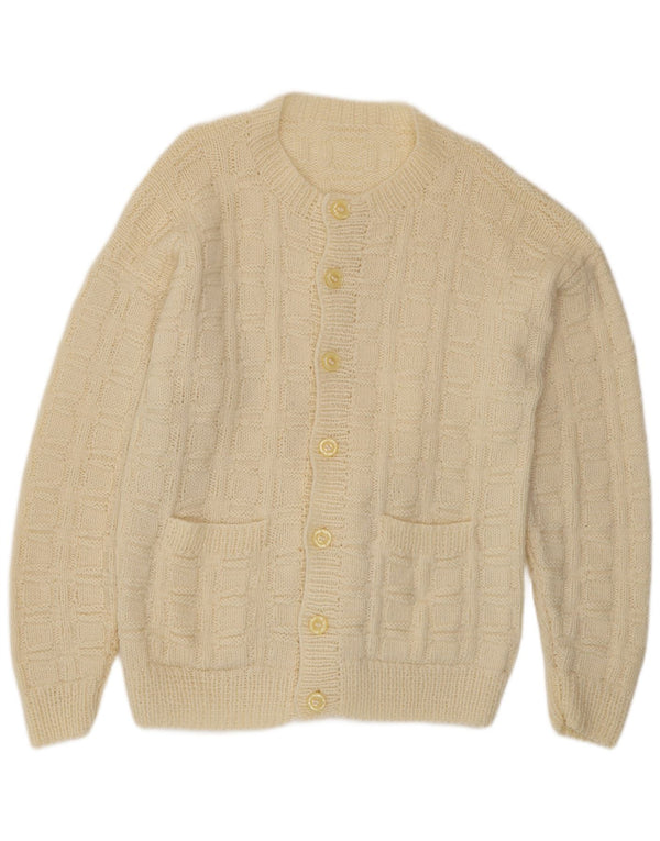 vintage Mens Cardigan Pull Grand Beige