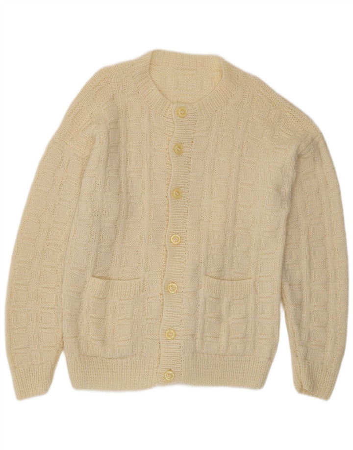 vintage Mens Cardigan Pull Grand Beige
