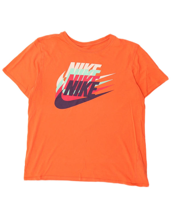 Nike T-shirt graphique pour homme en coton orange Taille L