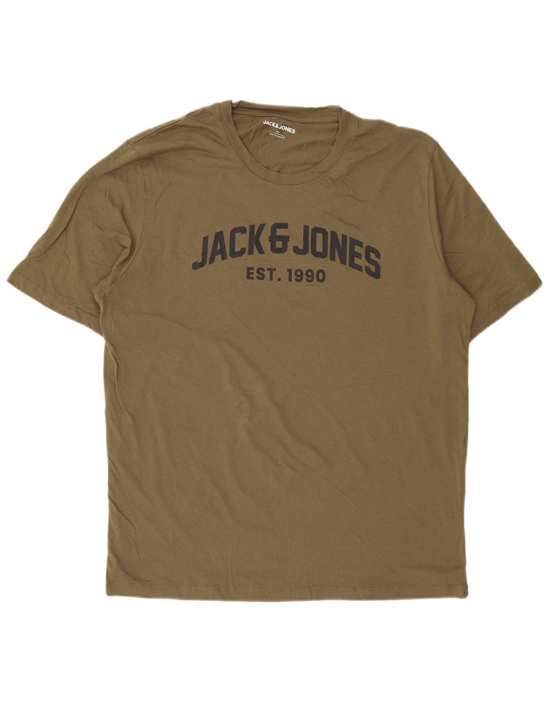 JACK & JONES T-Shirt Graphique Homme Top 2XL Vert Coton