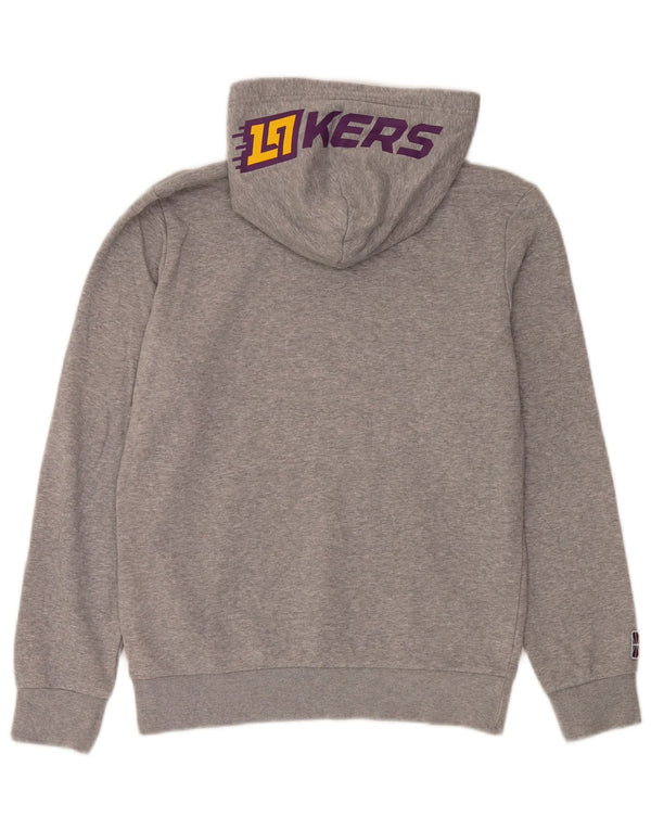 Champion Pull à Capuche Graphique Los Angeles Lakers Homme Gris Moyen Moucheté