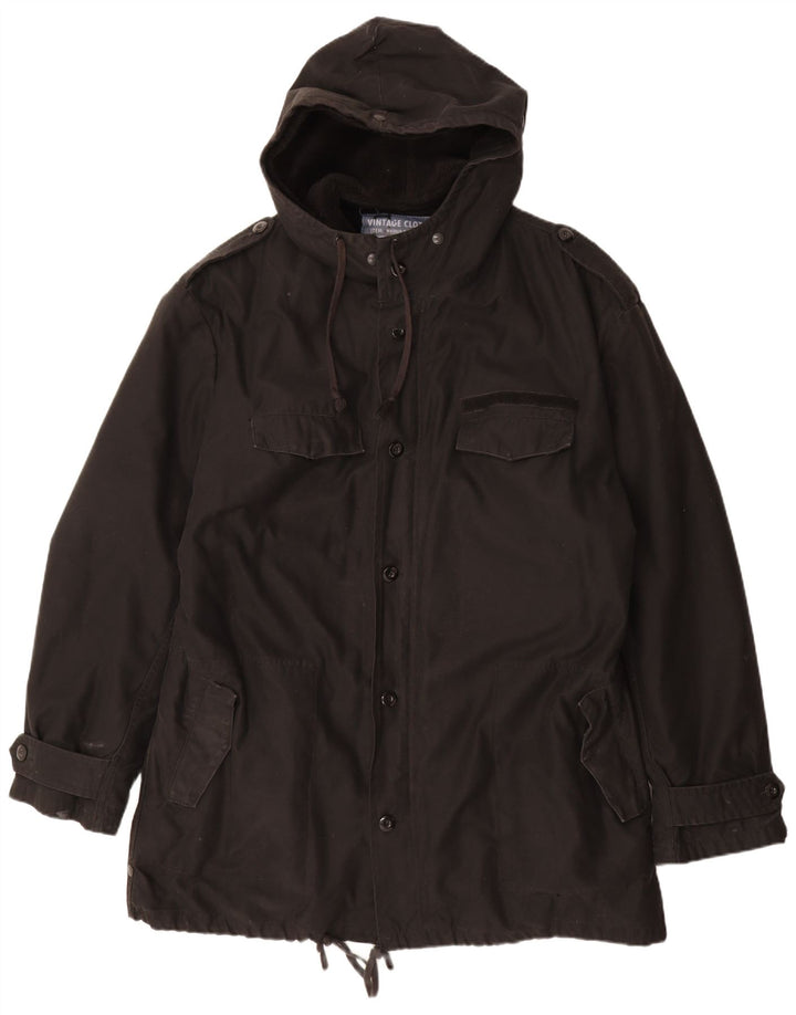 BRANDIT Parka à capuche pour homme UK 46 3XL Noir Polyester