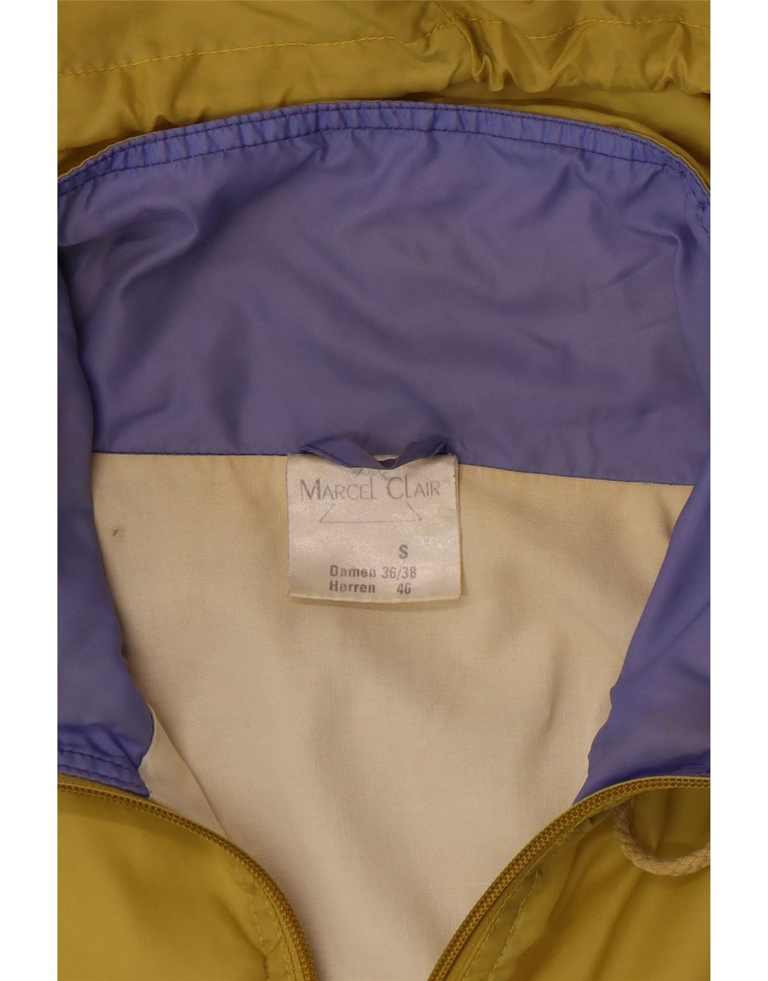 Marcel Clair Veste de pluie à capuche pour homme EU 46 Small Multicolore Colourblock