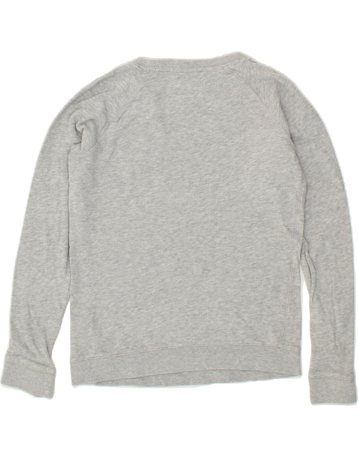 JACK WILLS Womens Superior Graphic Sweatshirt Jumper UK 8 Small Grey Vintage Jack Wills and Second-Hand Jack Wills from Messina Hembry 
