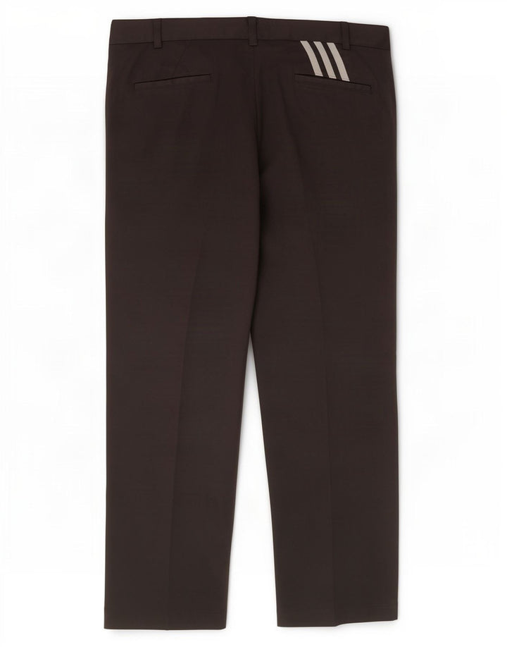 Adidas Pantalon de Costume Droit Homme W40 L30 Noir Polyester