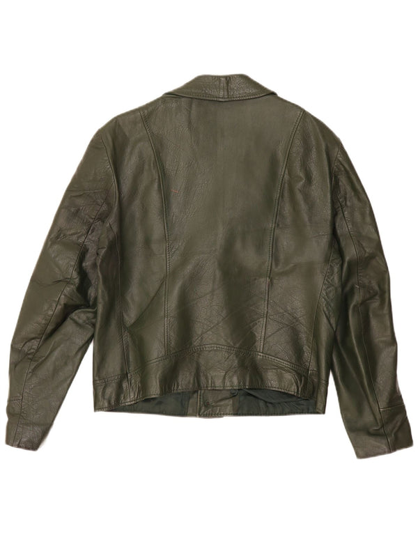 Veste en cuir homme vintage IT 52 XL Kaki
