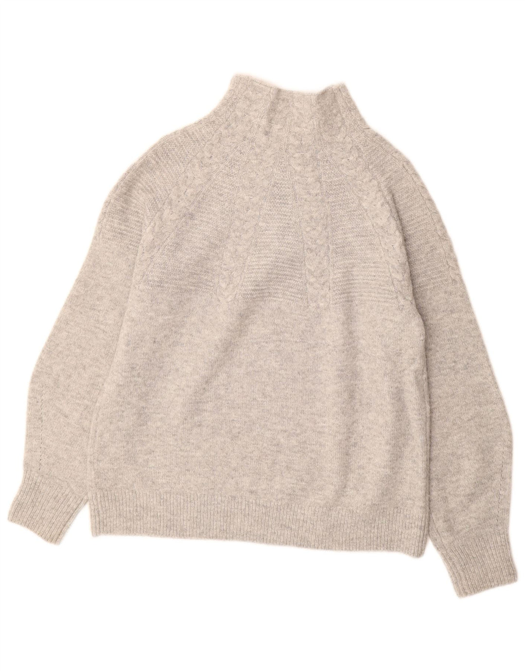 Topshop Pull col roulé pour femme UK 10 Petit Gris Moucheté