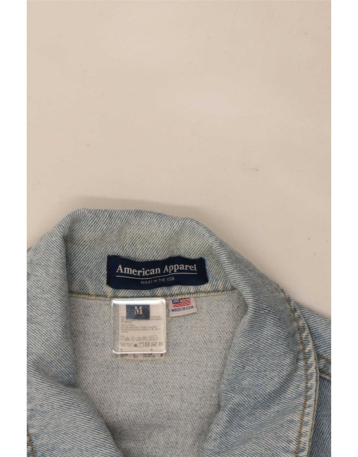 American Apparel Veste en jean pour homme UK 38 Bleu moyen Coton