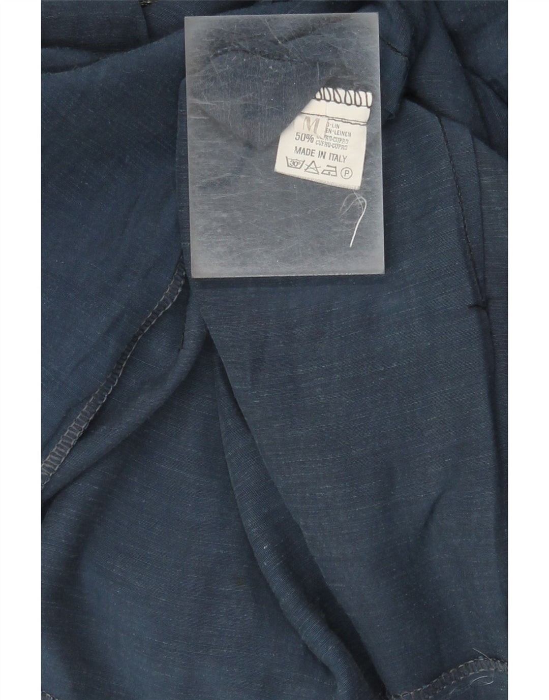 vintage Femmes 4 Boutons Manches Courtes Blazer Veste UK 12 Bleu Marine Moyen