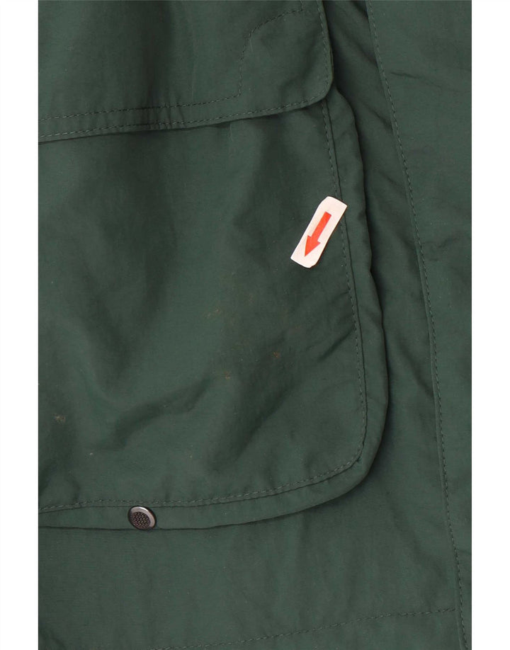 veste de pluie à capuche vintage pour homme UK 40 Grand Polyamide Vert