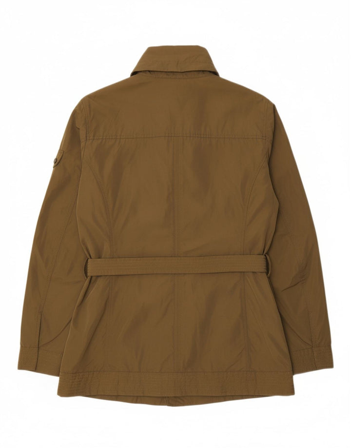 GEOX Womens Hooded Utility Jacket UK 14 Large Khaki Polyester Vintage Geox and Second-Hand Geox from Messina Hembry 