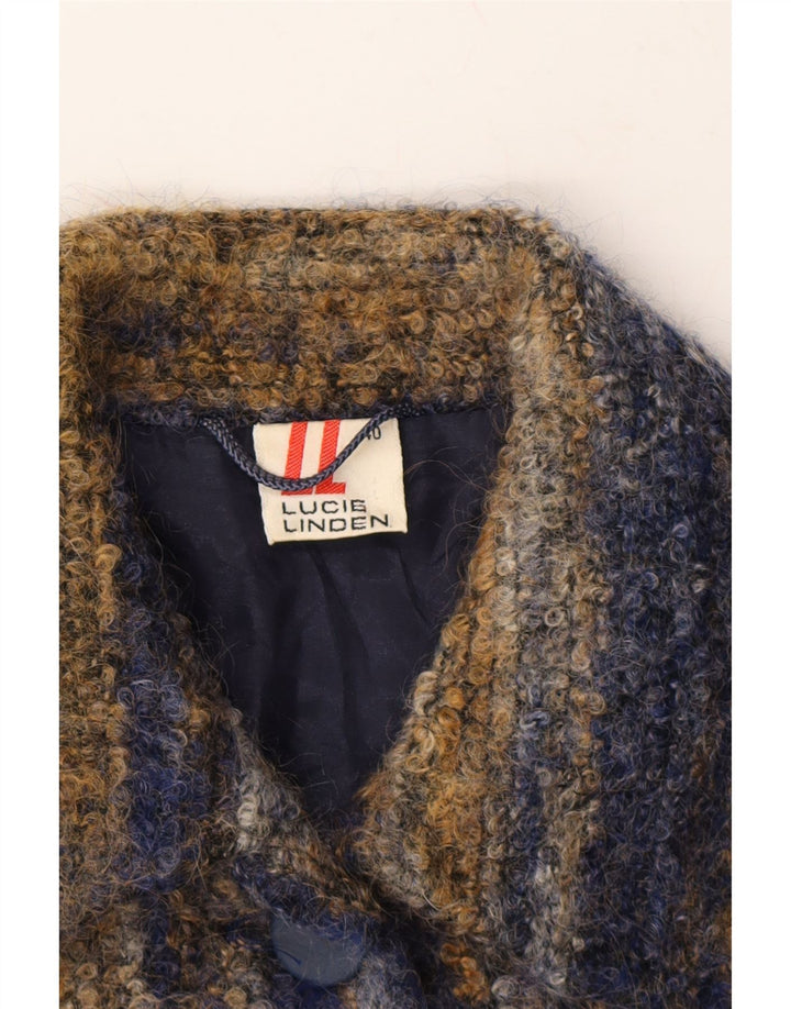 LUCIE LINDEN Womens Blazer Jacket EU 40 Medium Multicoloured Striped Vintage Lucie Linden and Second-Hand Lucie Linden from Messina Hembry 