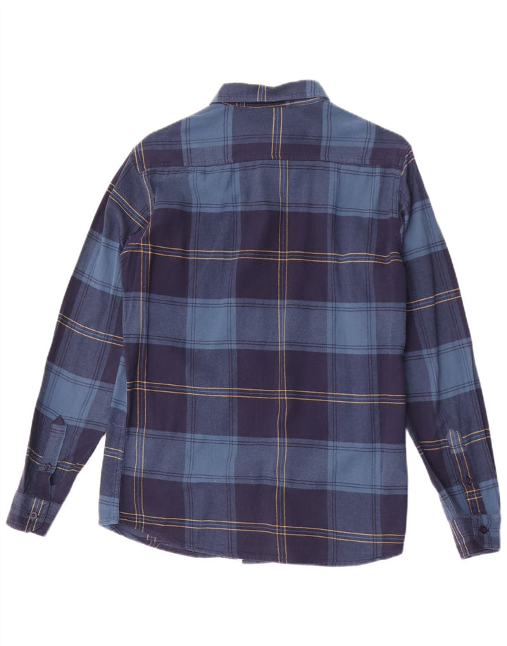 Calvin Klein Chemise slim en flanelle pour homme Bleu marine à carreaux en polyester