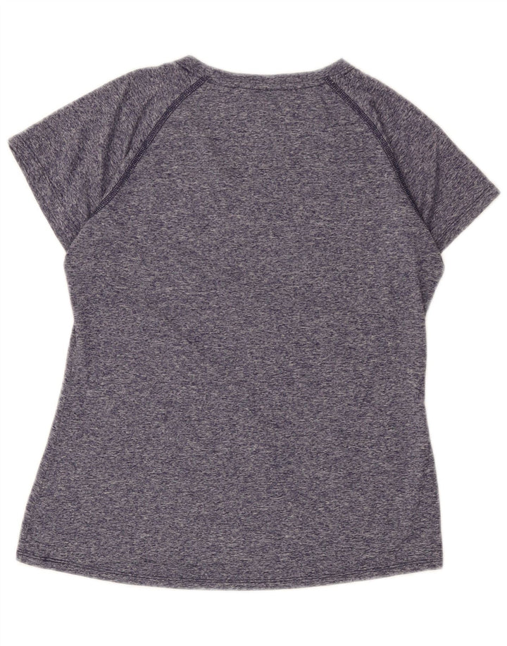 The North Face T-Shirt Femme Top UK 12 Medium Bleu Marine Moucheté Polyester