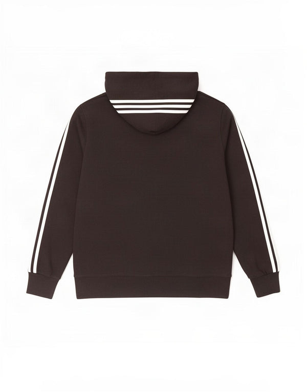 Adidas Pull à capuche zippé pour homme en coton noir moyen
