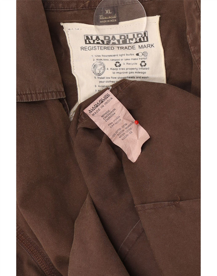 Napapijri Chemise Graphique XL Marron Coton Homme