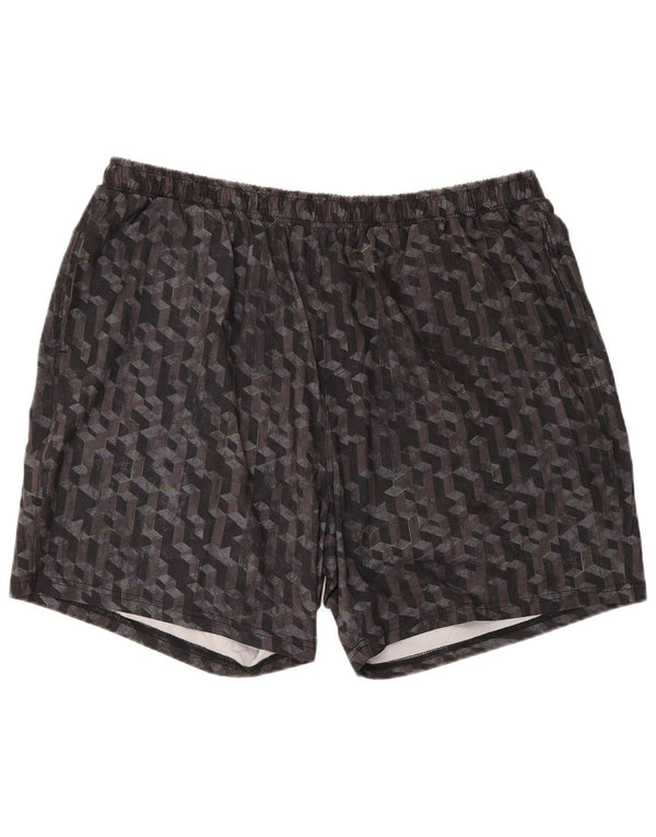 Mountain Warehouse Short de sport pour homme en polyester géométrique noir 2XL