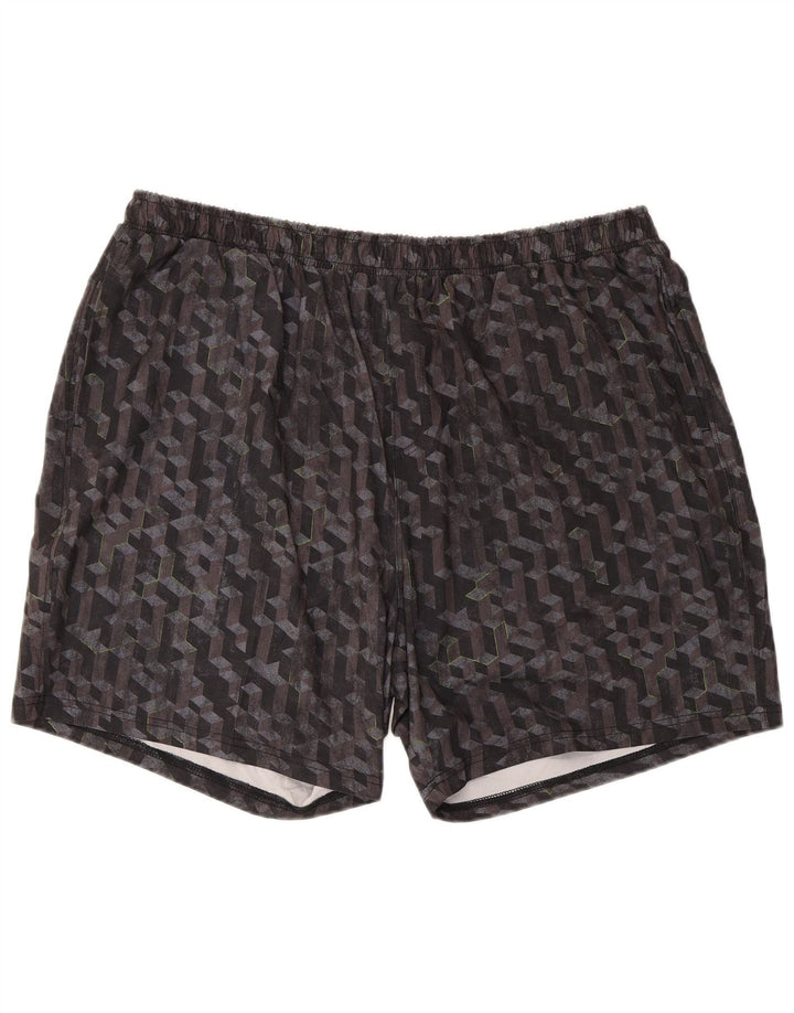 Mountain Warehouse Short de sport pour homme en polyester géométrique noir 2XL