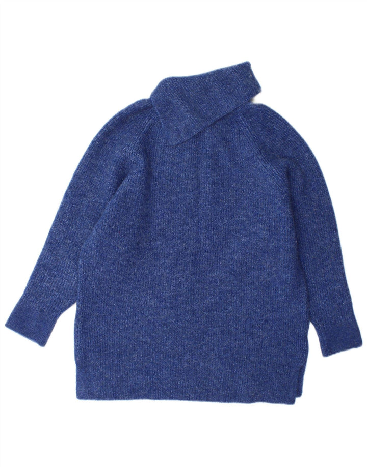Monsoon Pull col roulé pour femme UK 10 Petit Acrylique Bleu