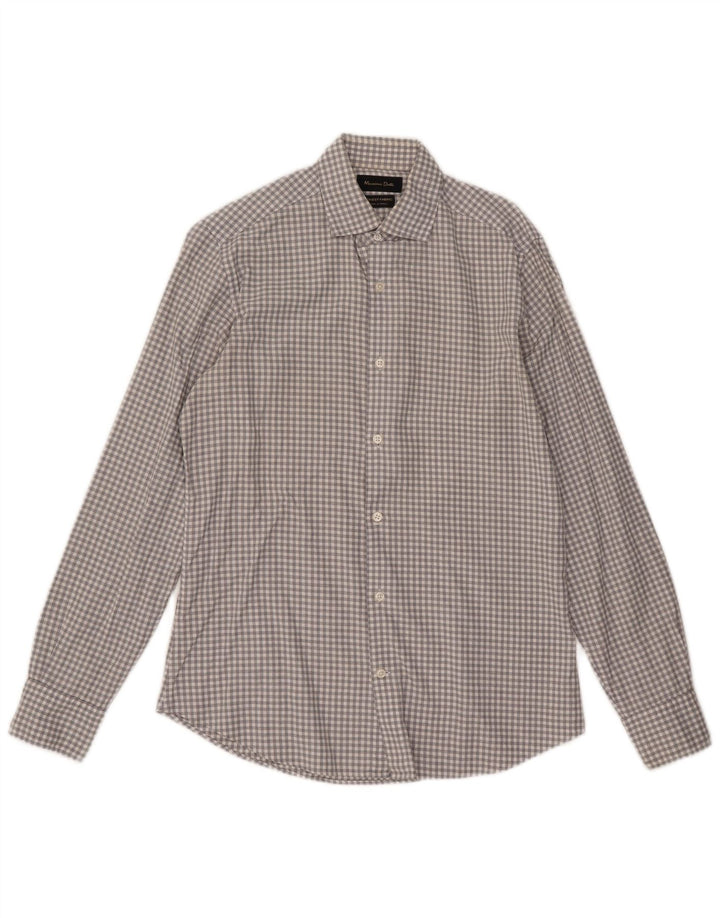 Massimo Dutti Chemise Homme Petit Vichy Gris