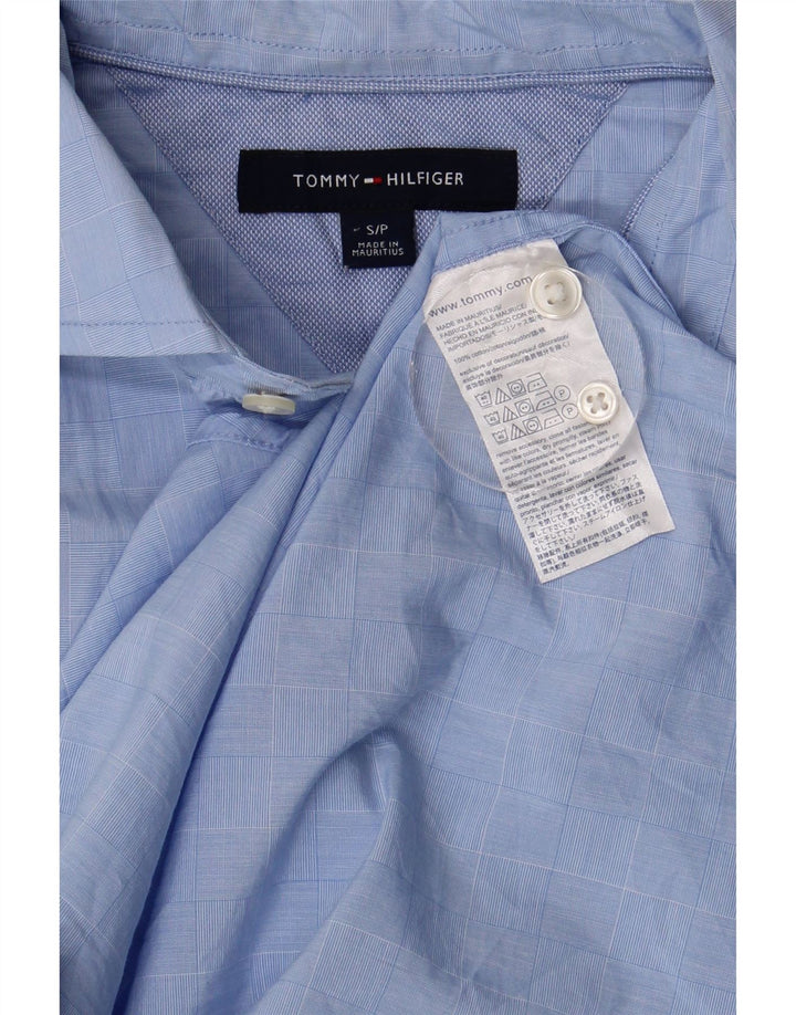 Tommy Hilfiger Chemise Homme Petit Carreau Bleu Coton