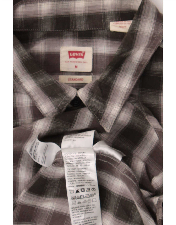 Levi's Chemise Coupe Standard Homme Gris Moyen Carreaux Coton