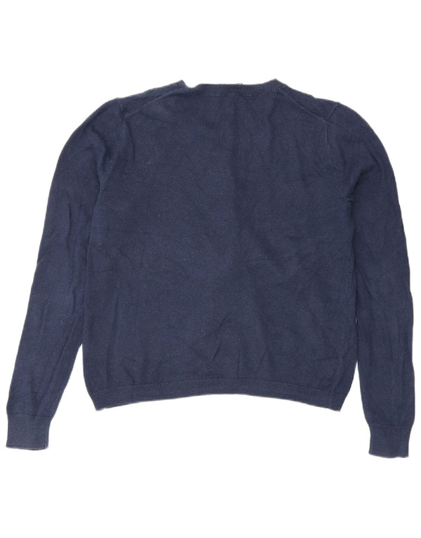 Crew Clothing Pull cardigan pour femme UK 10 Petit coton bleu marine