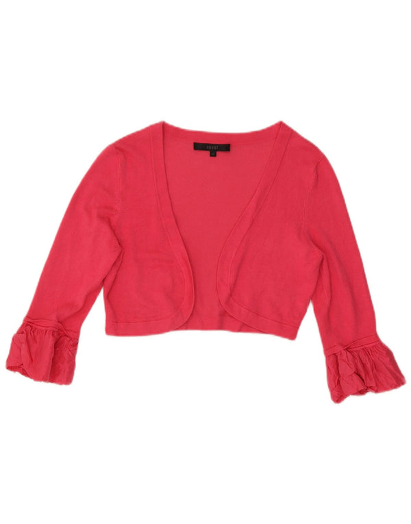 Coast Cardigan Boléro à Manches 3/4 pour Femme UK 12 Viscose Rose Moyen