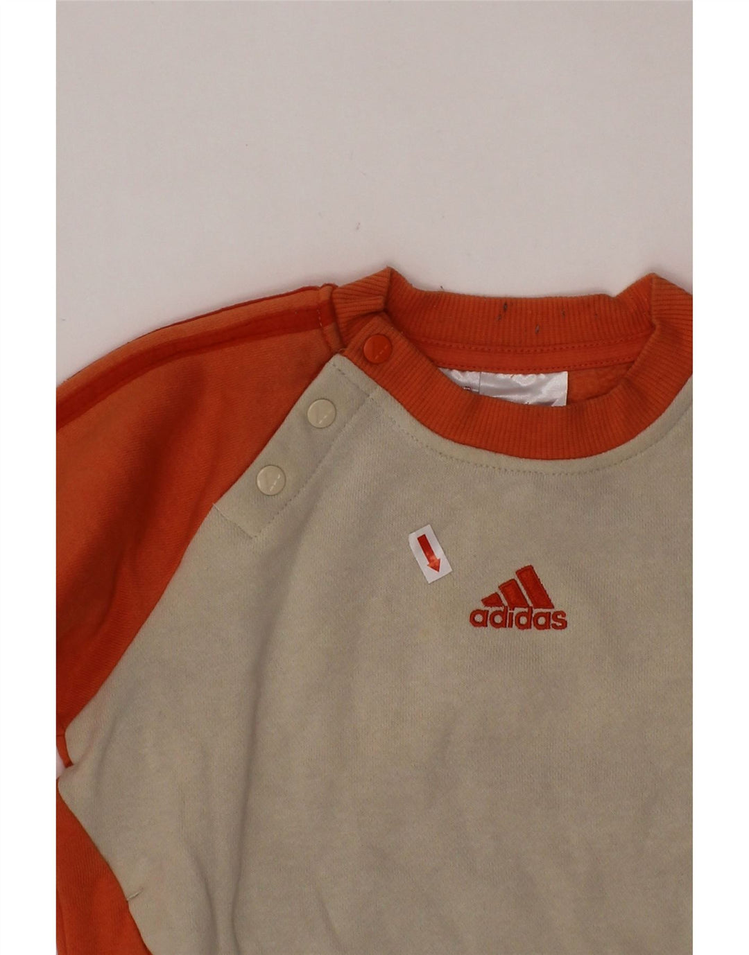 ADIDAS Sweat-shirt bébé fille 12-18 mois en coton color block orange