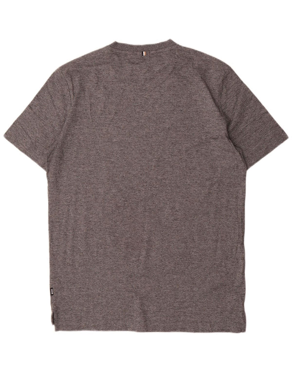 Hugo Boss T-shirt régulier à manches courtes pour hommes, grand coton moucheté gris