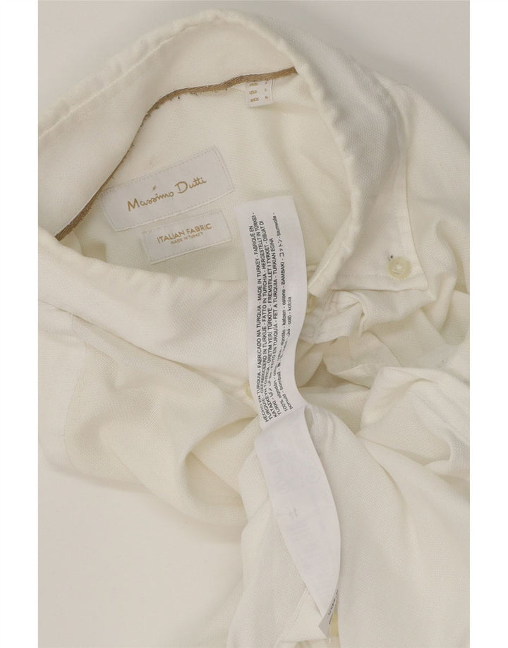Massimo Dutti Chemise Homme Large Blanc Coton