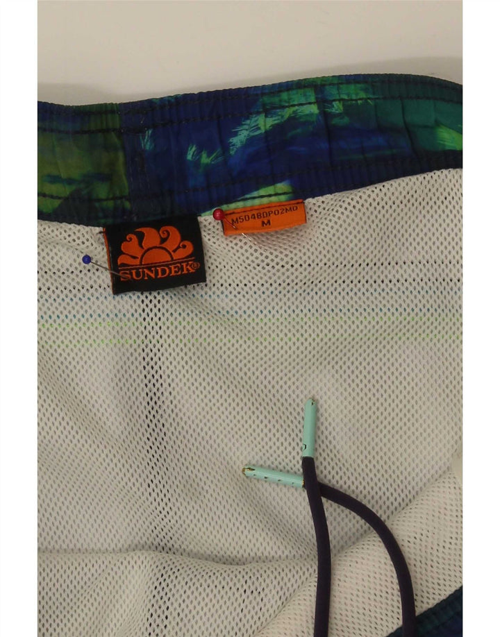 Sundek Short de Bain Homme Bleu Marine Moyen Colorblock Polyester Hawaïen