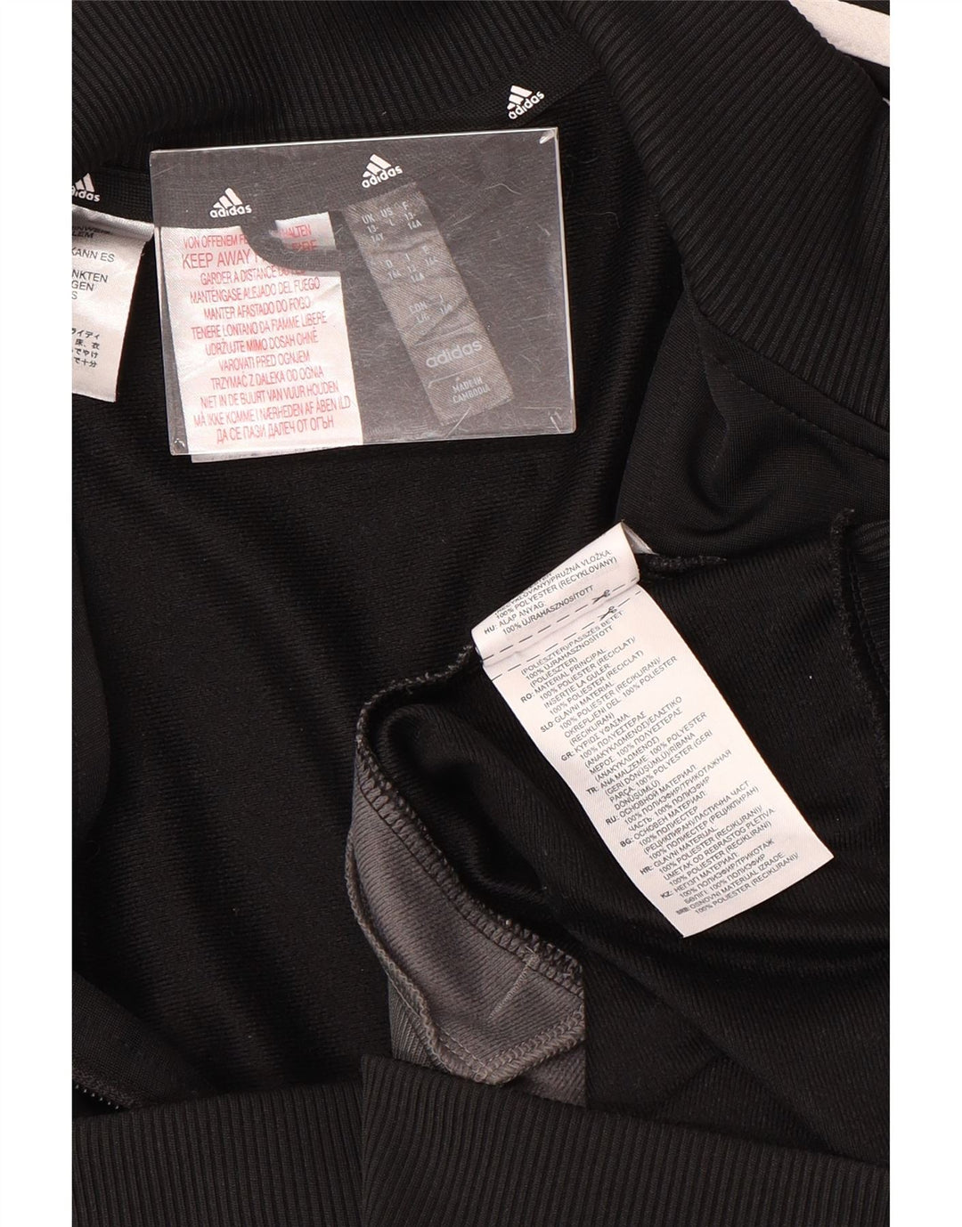 ADIDAS Veste de survêtement Aeroready pour garçon 13-14 ans Noir Colourblock