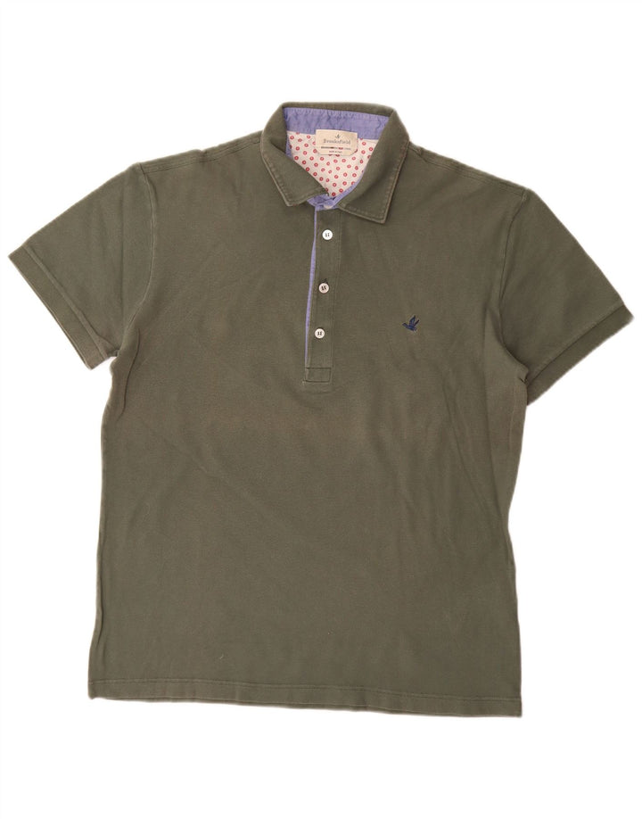 Brooksfield Polo Homme IT 52 Large Kaki Coton