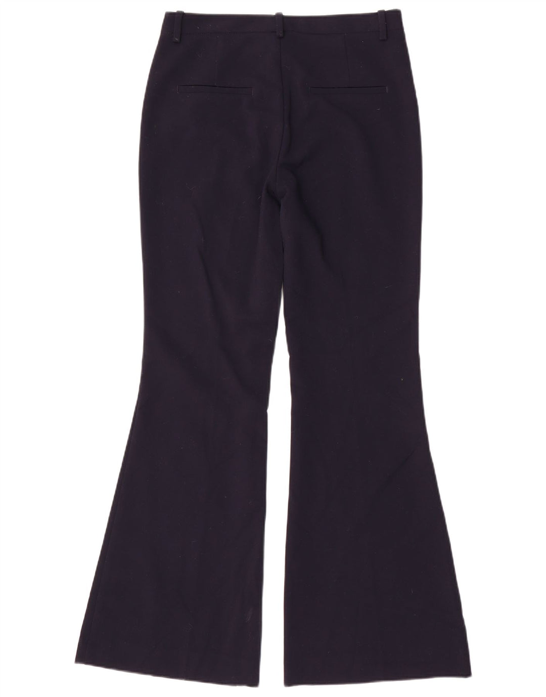 Zara Pantalon décontracté évasé pour femme Petit W26 L31 Bleu marine Polyester
