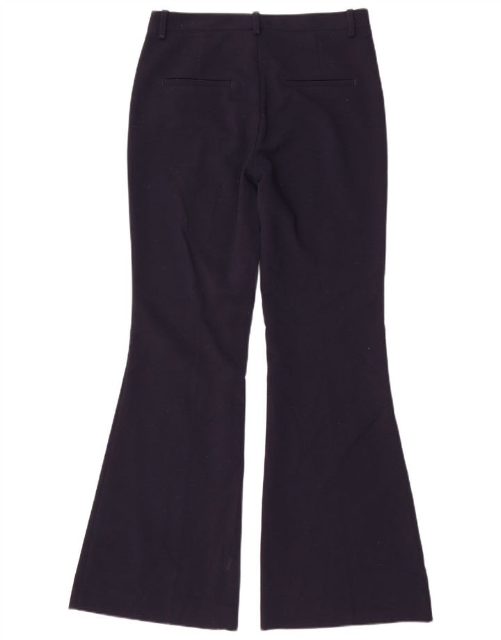Zara Pantalon décontracté évasé pour femme Petit W26 L31 Bleu marine Polyester