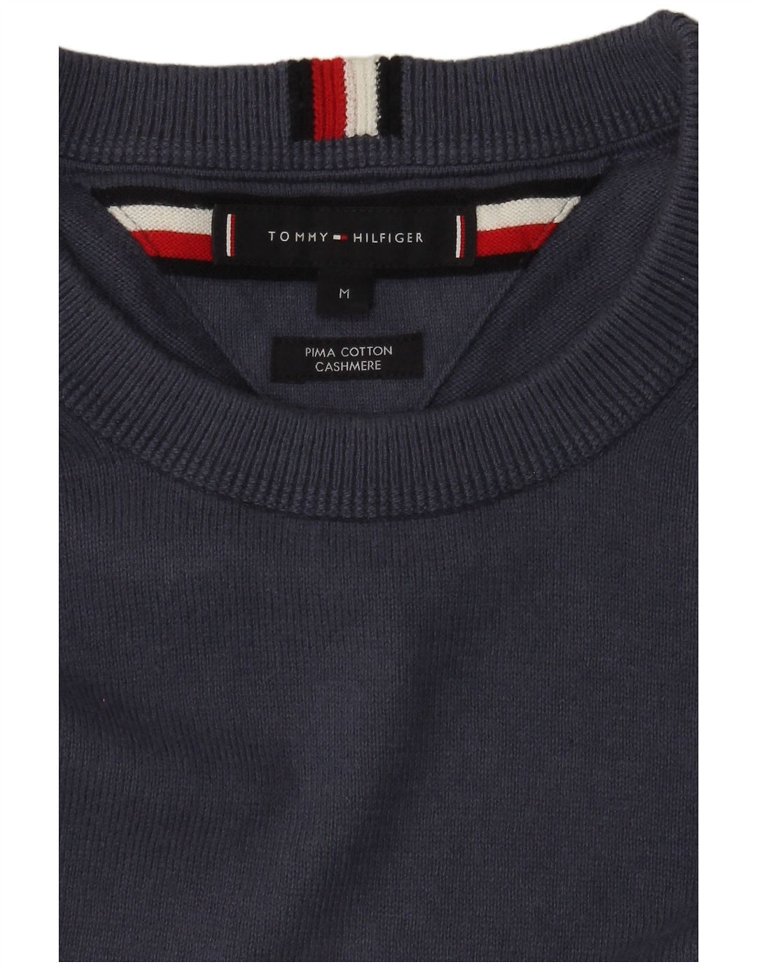 Tommy Hilfiger Pull Col Ras du Cou Homme Bleu Moyen Coton