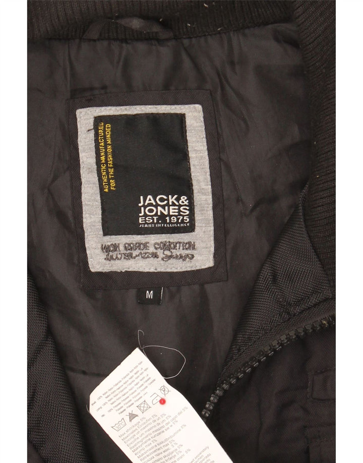Jack & Jones Veste Bomber Homme UK 38 Medium Noir Nylon