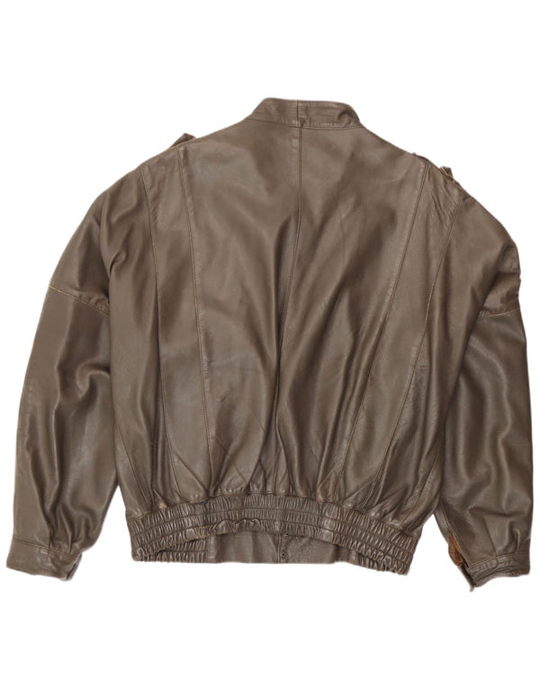 Veste en cuir homme vintage IT 52 XL Cuir marron