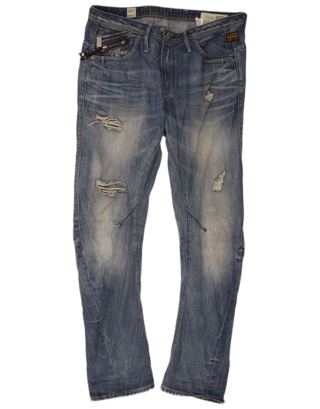 G-Star Jean slim effet vieilli W29 L32 bleu coton pour homme