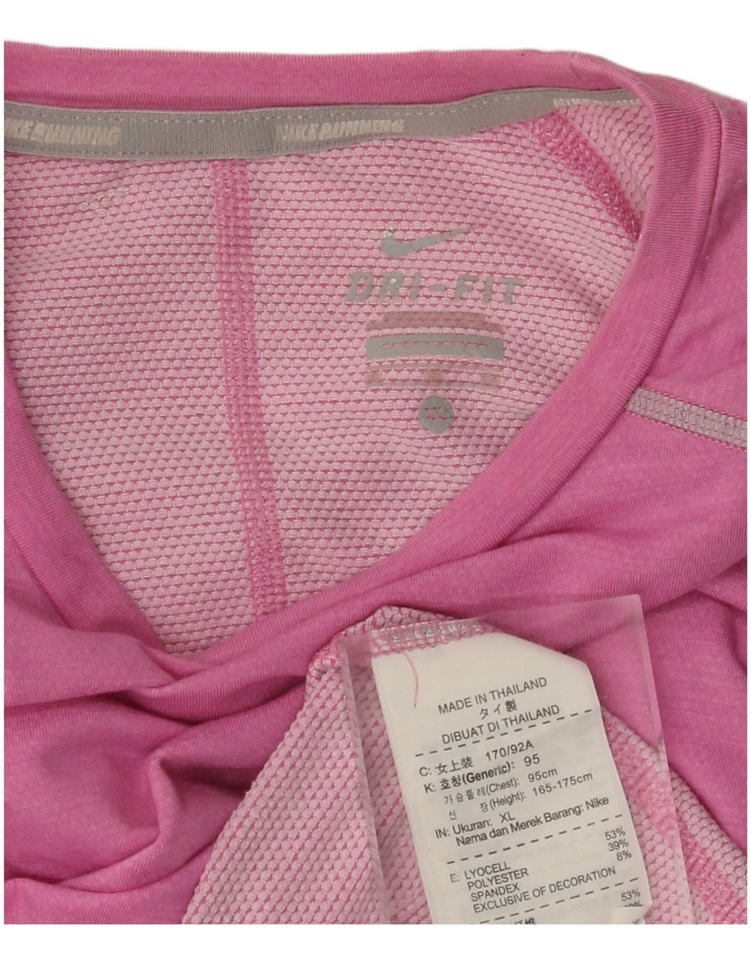 NIKE Haut Dri Fit à manches longues pour femme UK 18 XL Rose Lyocell