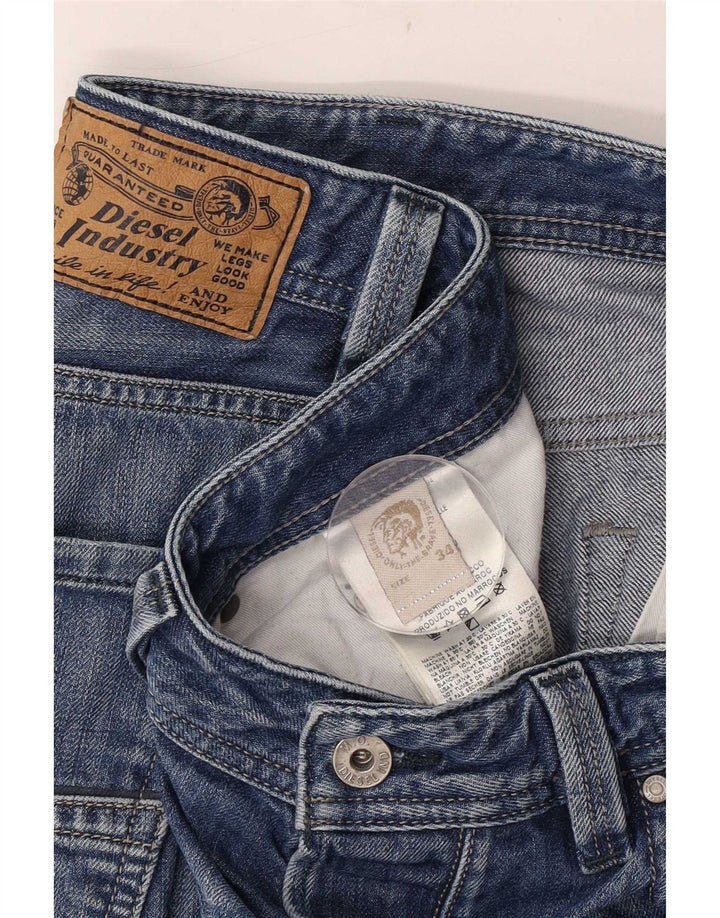 Diesel Jean Droit Homme W34 L34 Bleu Coton